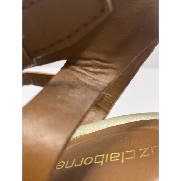 LIZ Claiborne Platform Wedges Womens Size 7 LC Crete Light Brown Sandals - Picture 10 of 10